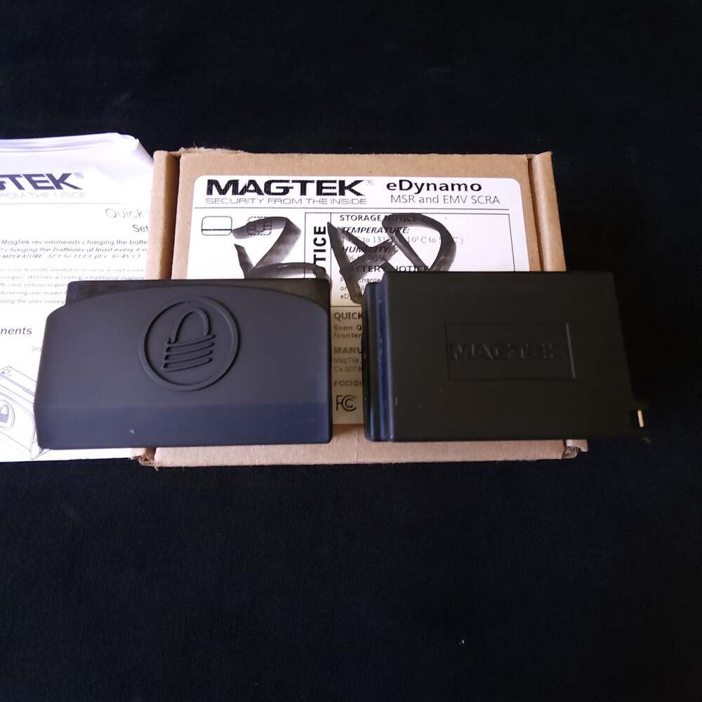 2 Magtek 21079802 Rev N eDynamo Secure Mag / EMV Chip Mobile Credit Card Readers